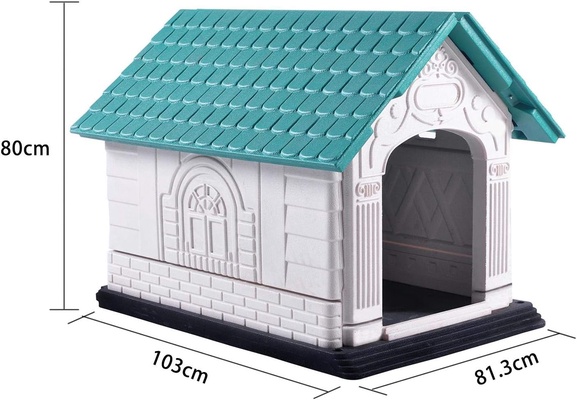 Caseta perro plastico exterior resistente Dog Villa Nobleza L